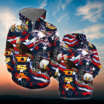 4th Of July USA Flag Independence Day 3D Hoodie