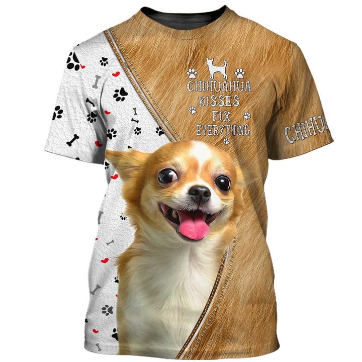 Chihuahua Kisses Fix Everything Dog T-Shirt