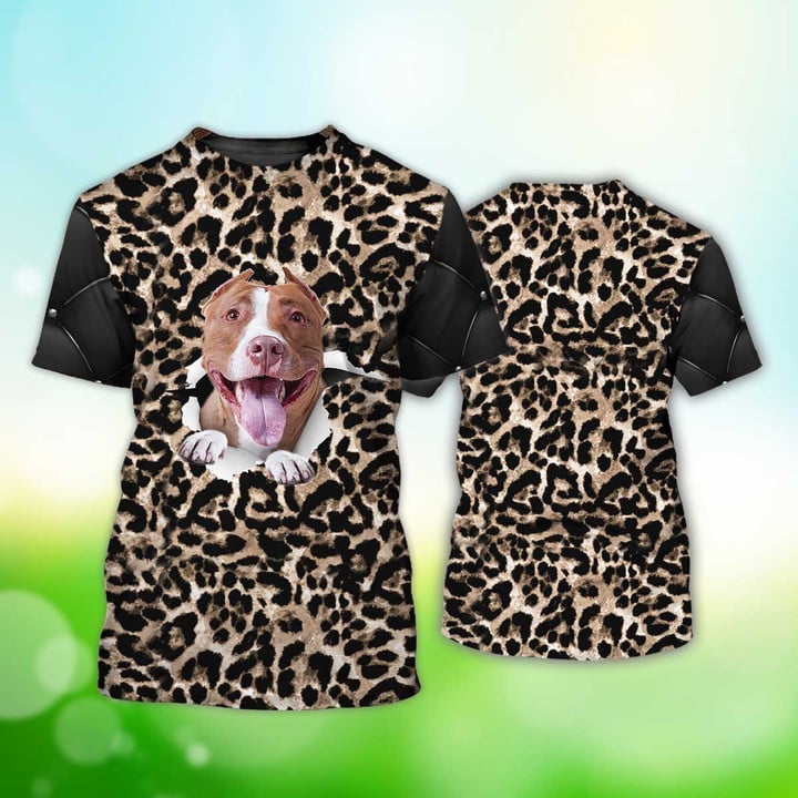Cute Pitbull Leopard T-Shirt