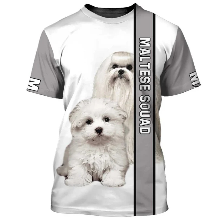 Cute White Maltese Dog T-Shirt