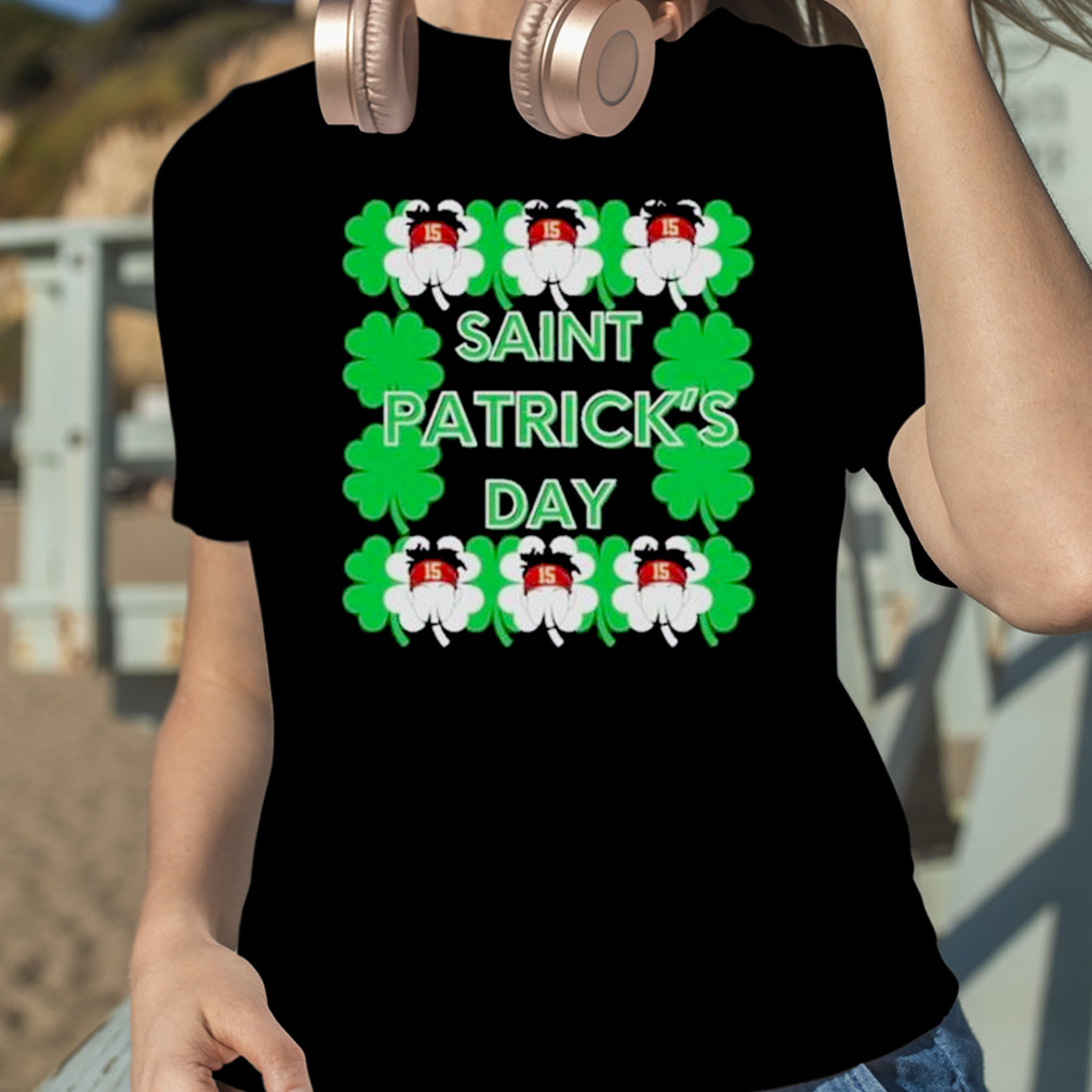 Saint Patrick Happy St Patrick's Day 15 Patrick Mahomes Kansas City Chiefs  Shirt