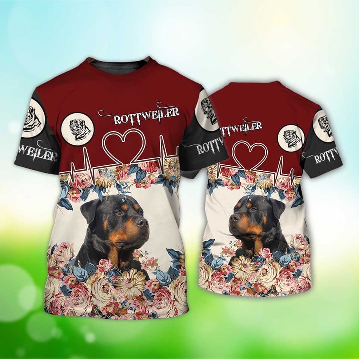 Love Rottweiler Cute Dog T-Shirt