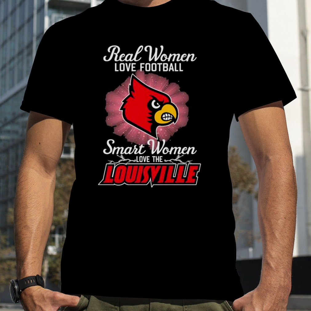 Real women love football smart women love the Louisville Cardinals 2023 logo shirt