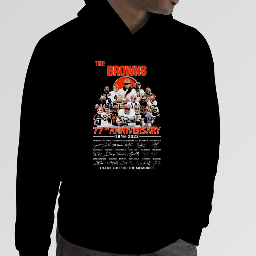 Funny Cleveland Browns 75th anniversary 1946 2021 signatures thank