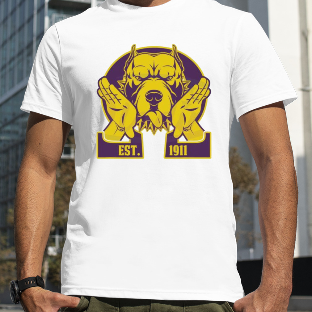 Black Fraternity Omega 1911 Bulldog Hand Shirt