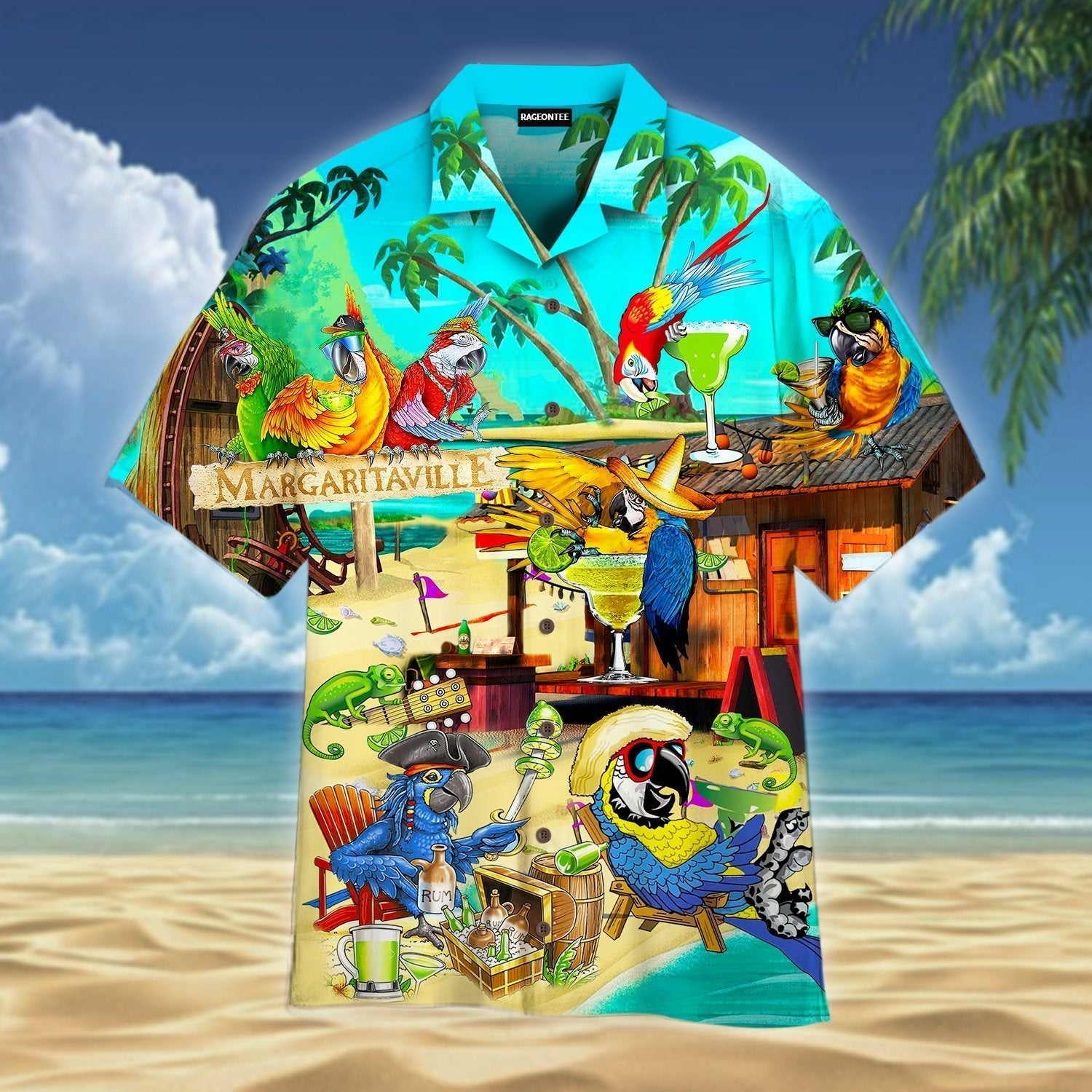Funny Parrot In Summer Beach Party Hawaiian Shirt For Men & Women  WT1546