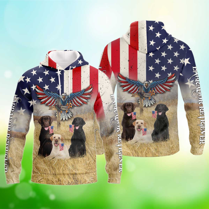 Labradors And Eagle Hoodie