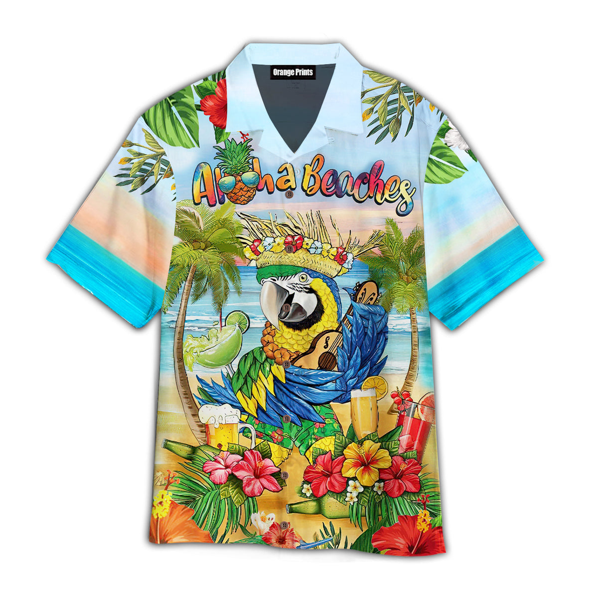 Parrot Aloha Beaches Hawaiian Shirt  For Men & Women  HL2823