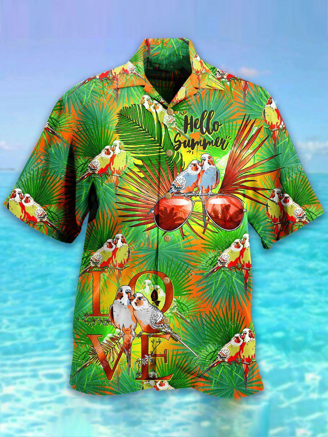 Parrot Hello Summer Hawaiian Shirt  For Men & Women  HW4070