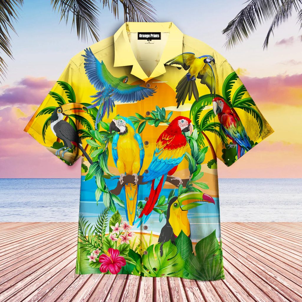 Parrots By The Beach Hawaiian Shirt  For Men & Women  WT4035