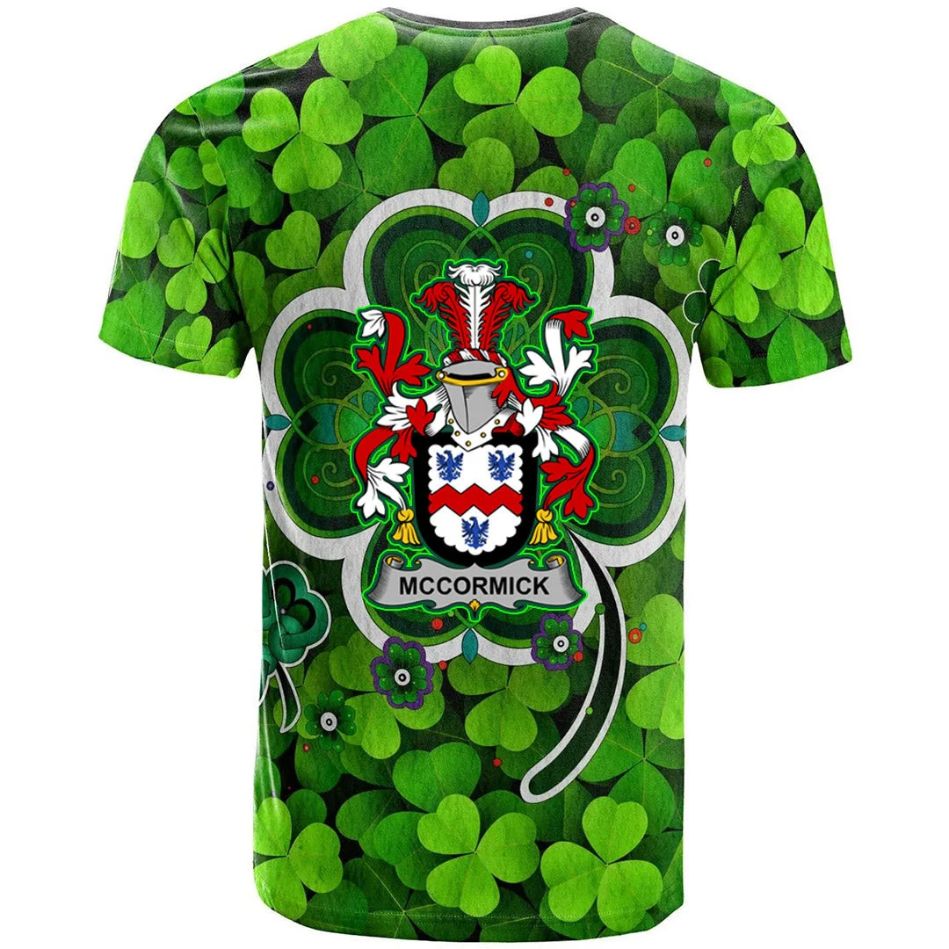 McCormick Irish New Shamrock Crest Celtic Aesthetic 3D Polo Design T-Shirt