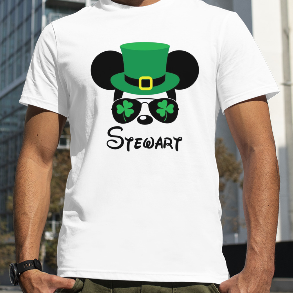 Personalized Mickey Minnie Shamrock Disney Sunglasses St Patricks Day Shirt
