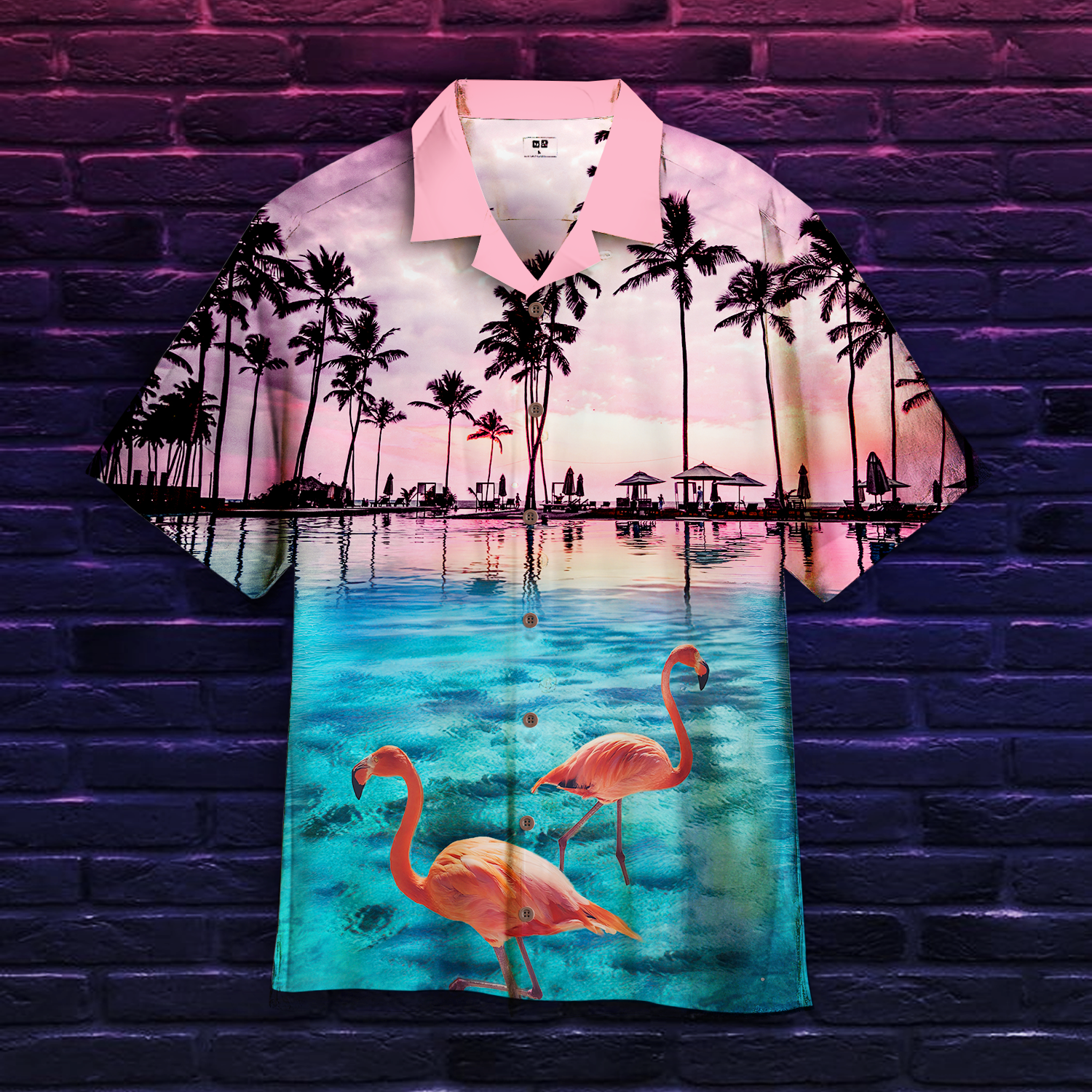 Flamingo Sunset Hawaiian Shirt  For Men & Women  HL1349