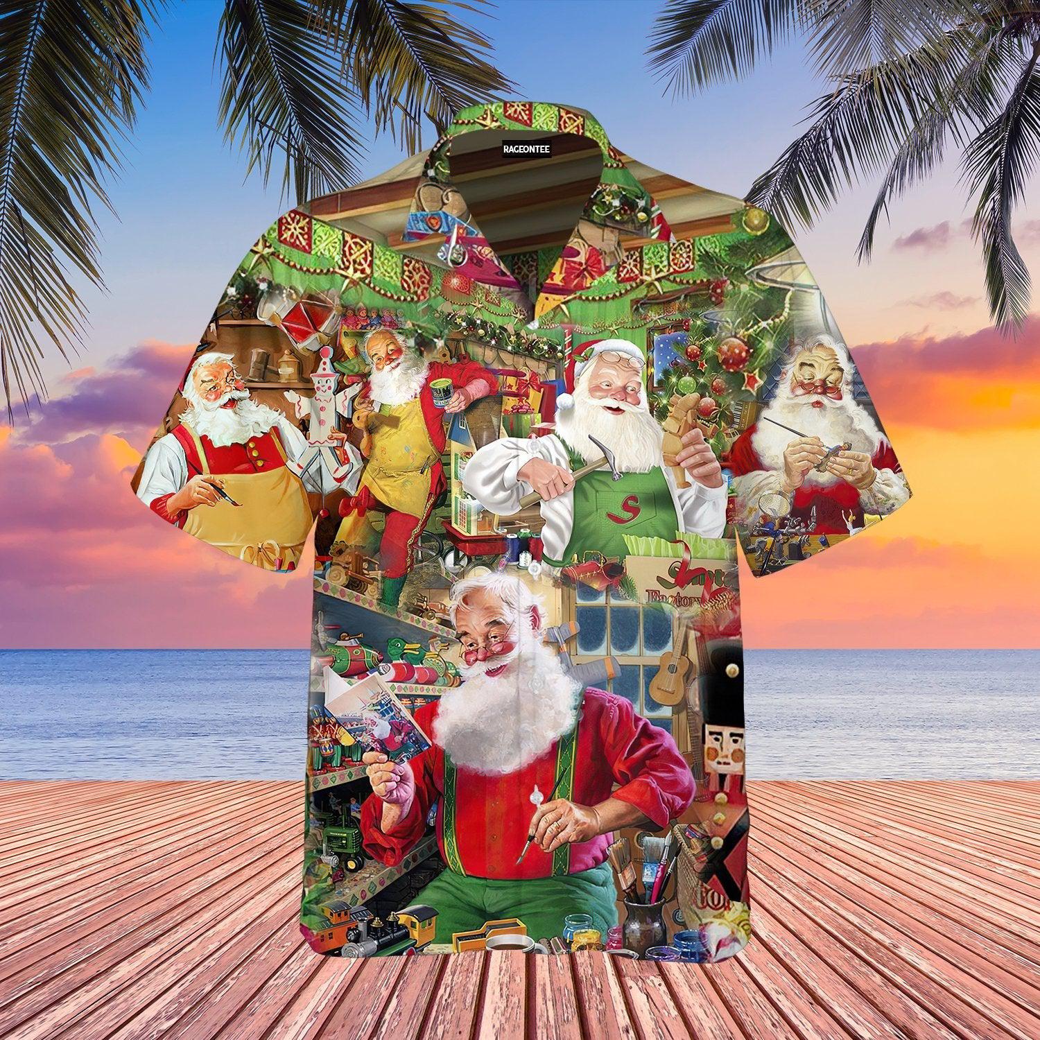I Turn Wood Into Things Santa Claus Christmas Hawaiian Shirt  For Men & Women  WT1019