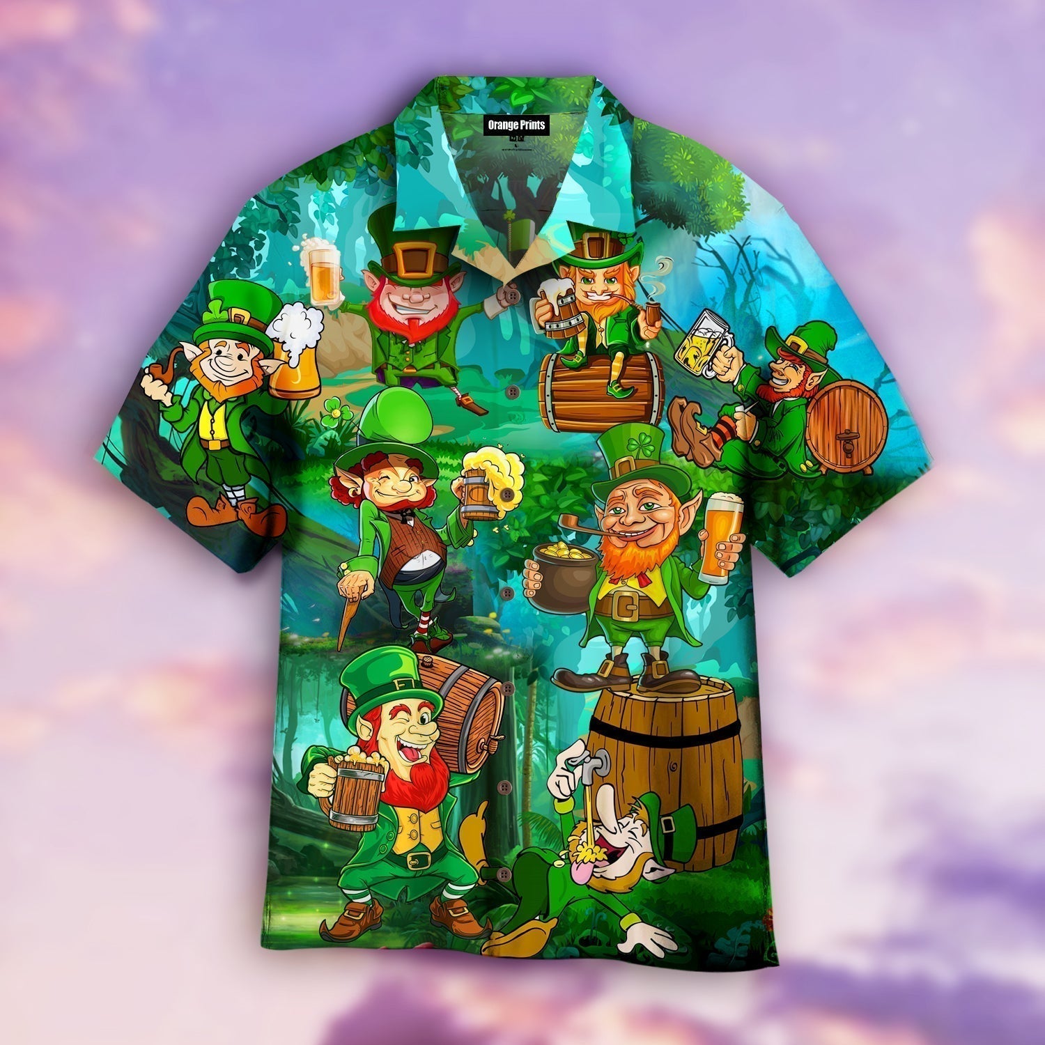 Leperchaun Drink Beer Patrick Day Hawaiian Shirt  For Men & Women  WT1187