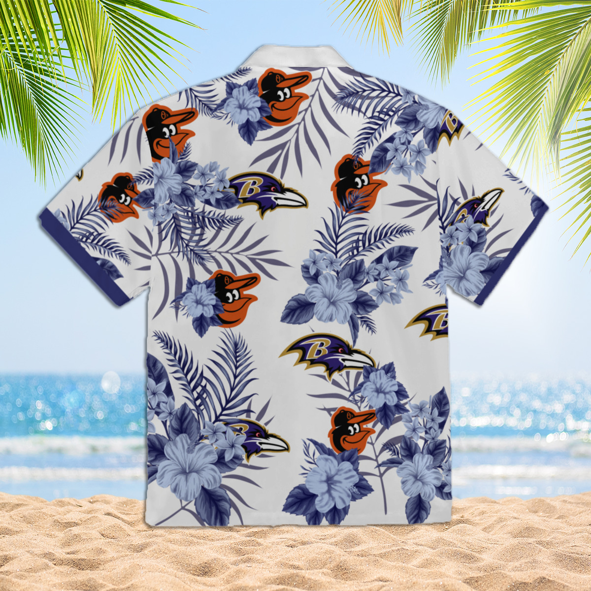 Ravens Hawaiian Shirt Baltimore Ravens Tropical Beach Cool Hawaiian Shirts  - Upfamilie Gifts Store