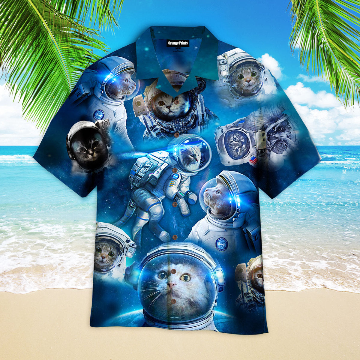 Cat Astronaut Hawaiian Shirt  For Men & Women  HW5159