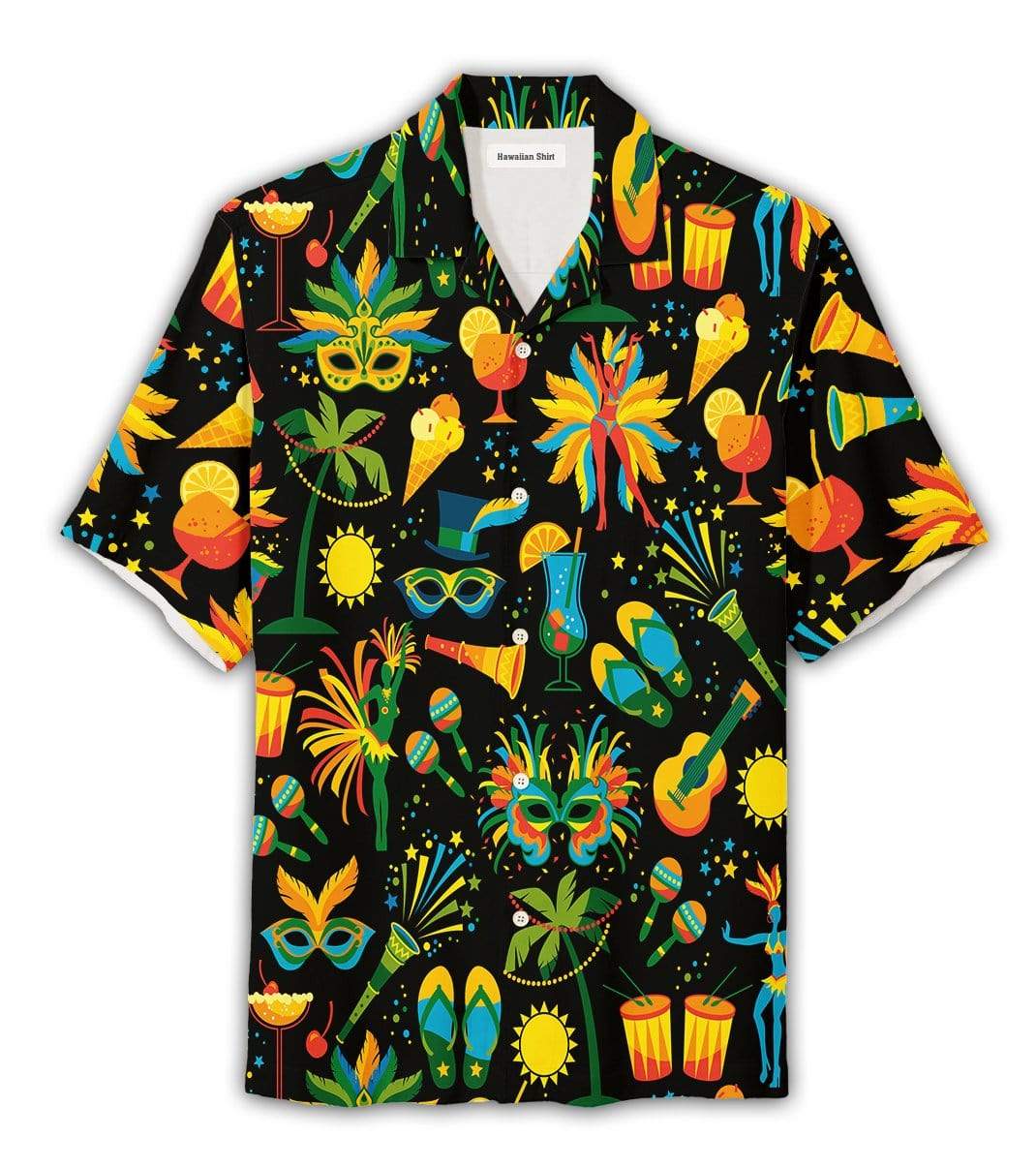 Festival Tropical Mardi Gras Aloha Hawaiian Shirt  For Men & Women  HL1368
