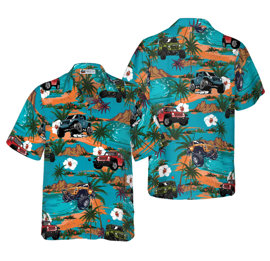 Jeep Car Retro Summer Hawaiian Shirt
