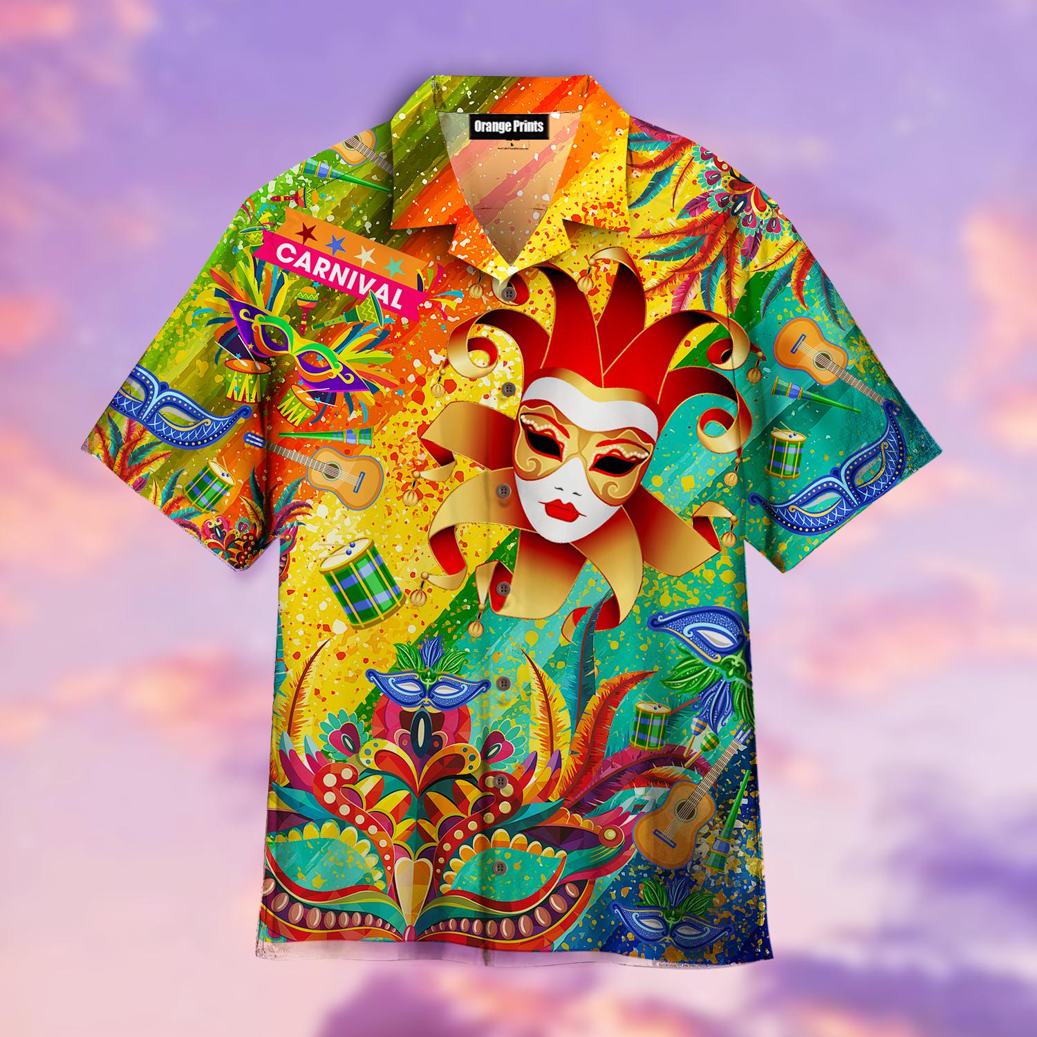 Mardi Gras Carnival Hawaiian Shirt  For Men & Women  HW2639