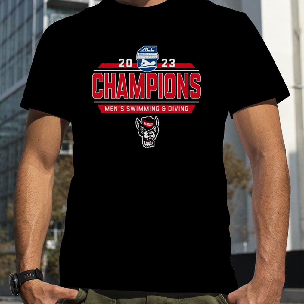 North Carolina State Wolfpack 2023 ACC Men’s Swimming and Diving Champions T-Shirt