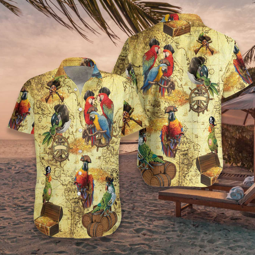 AMAZING PIRATE PARROTS Hawaiian Shirt