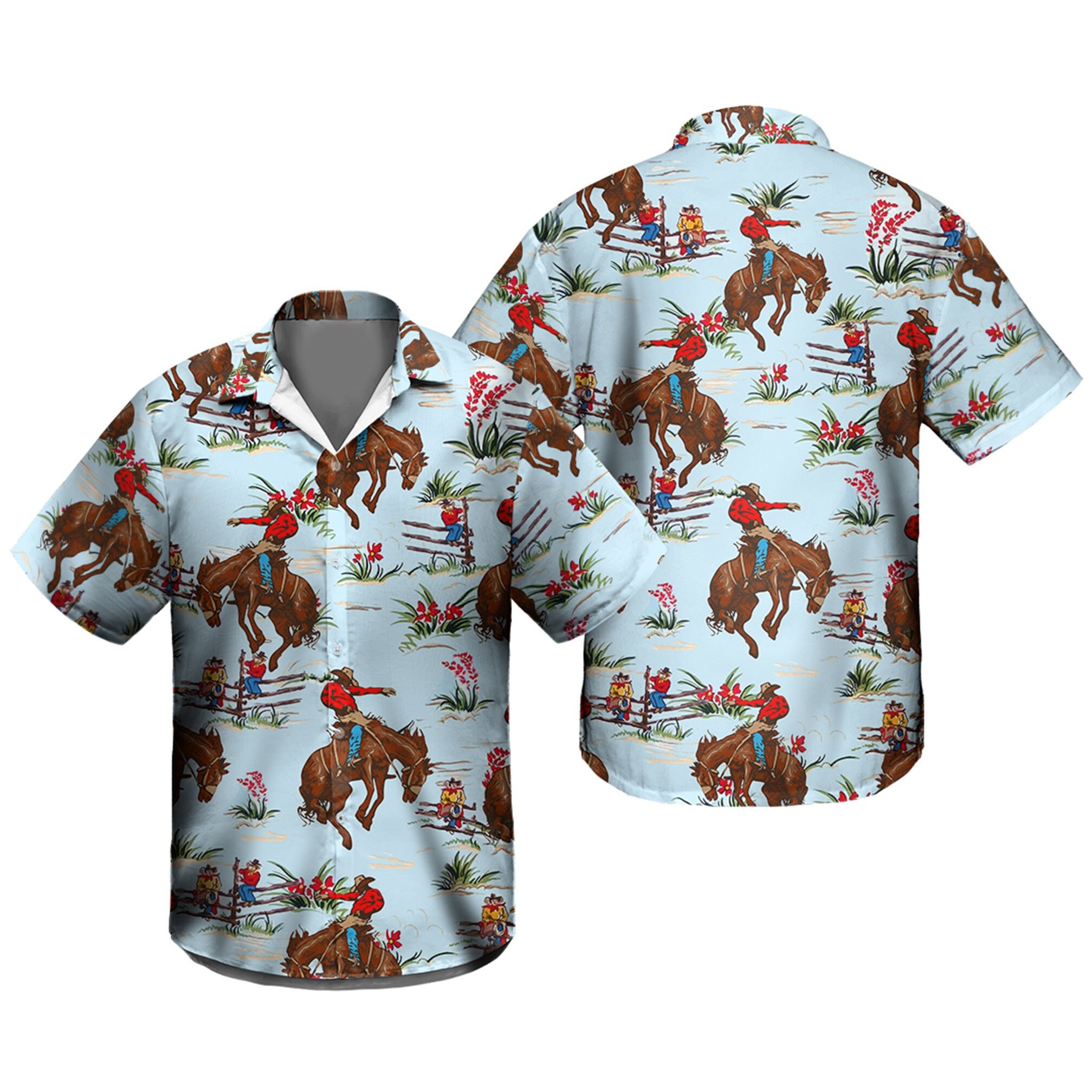 American Cowboy Hawaii Shirt For Men Women