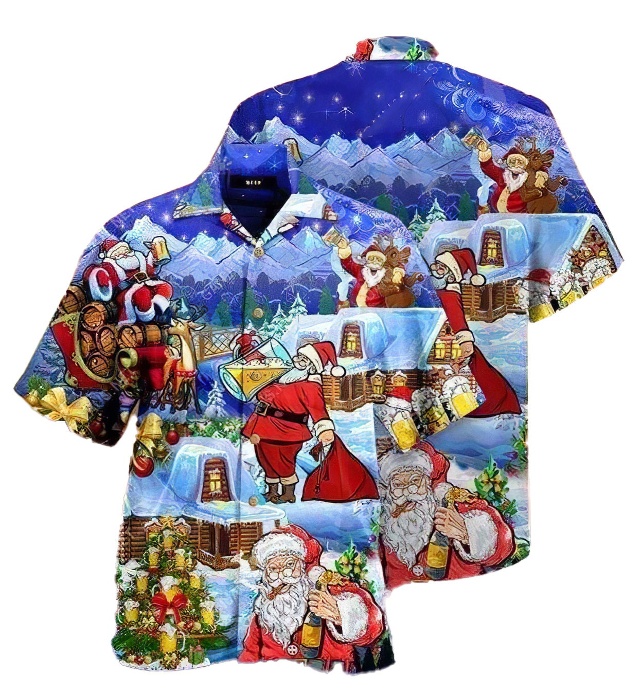 Beery Christmas Santa Claus Hawaiian Shirt