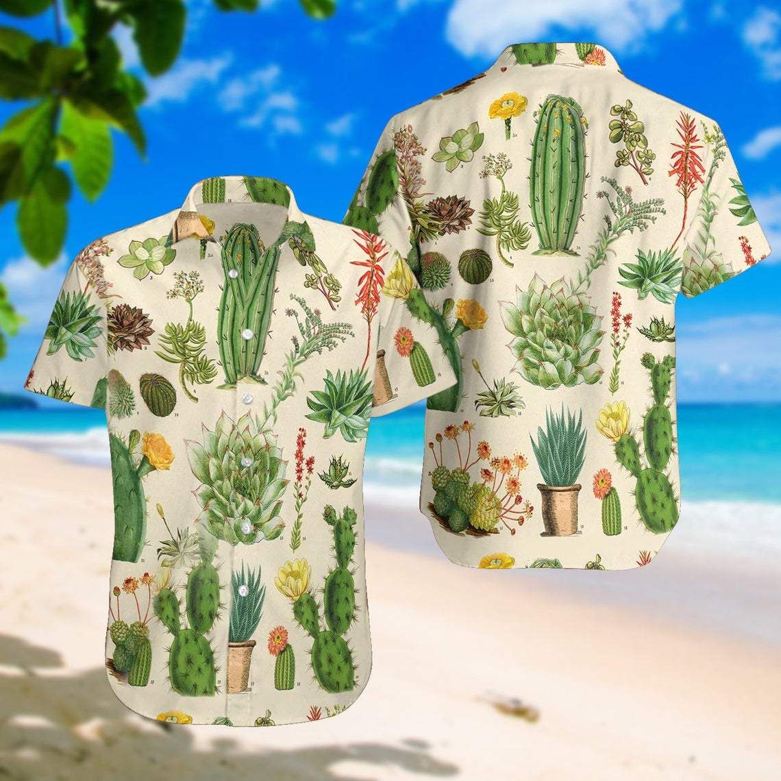 Cactus Summer Vibe Unisex Hawaiian Shirts
