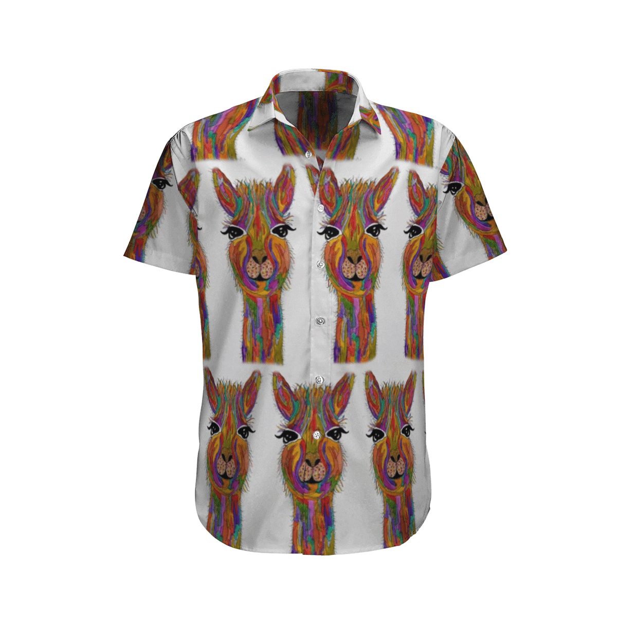 Colorful Llama Hoodie Sweatshirt 3D All Over Print Polo Hawaiian Shirt