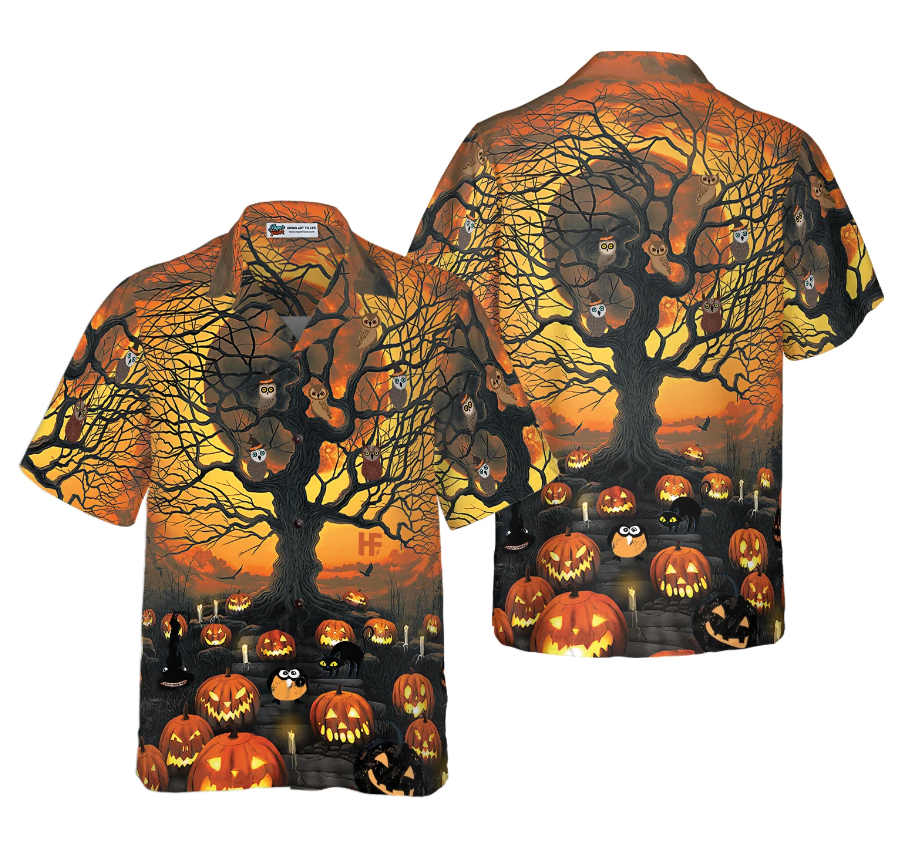 Pumpkin Night Hawaiian Shirt