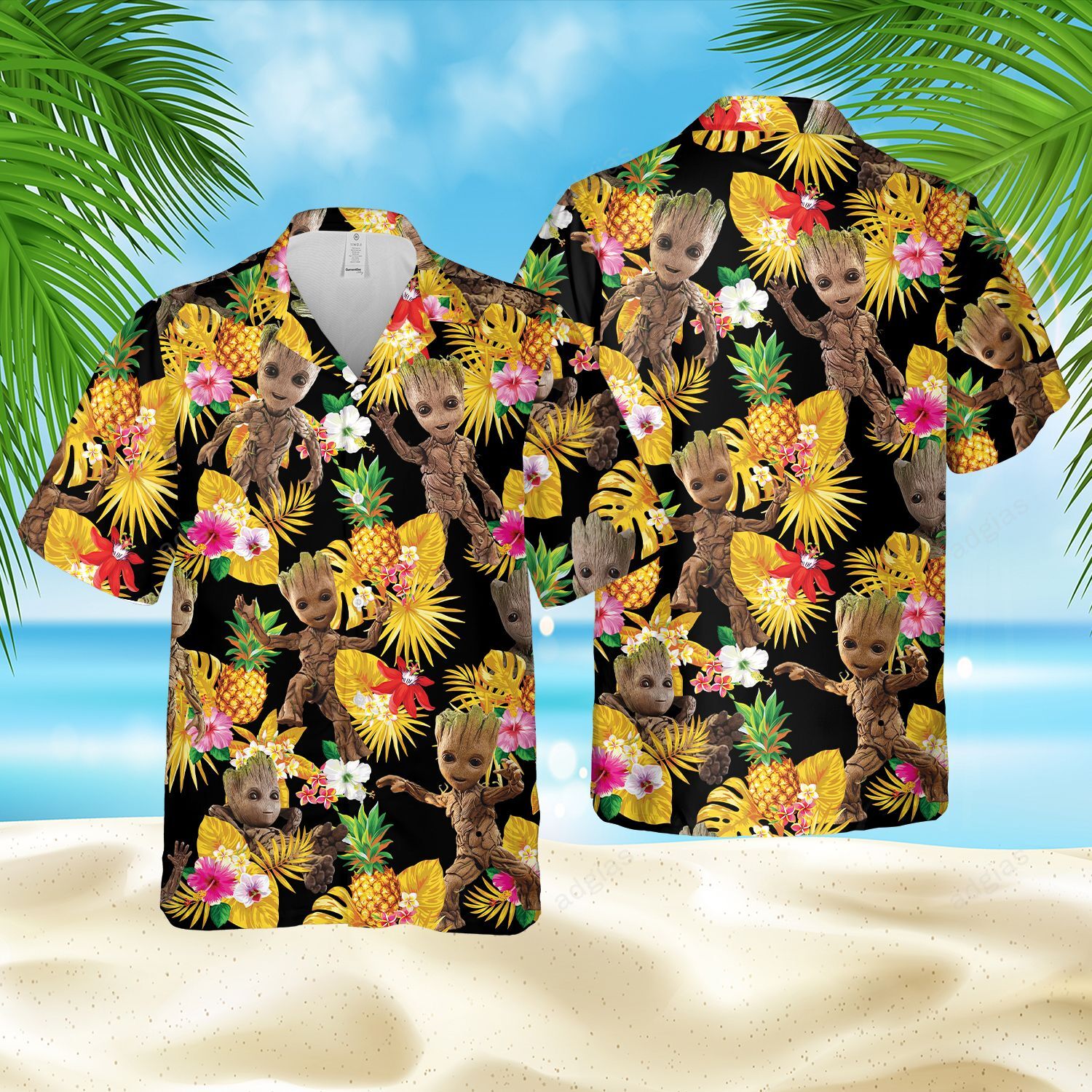 G-MC Tropical Summer Beach Hawaiian Shirt