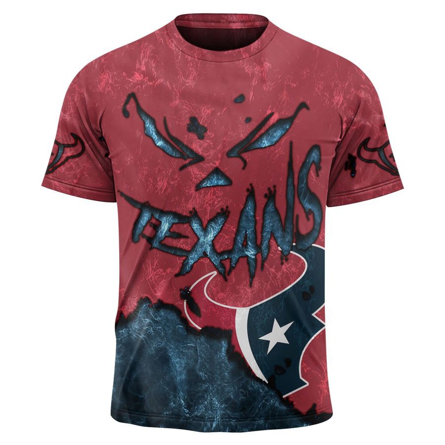 Houston Texans T-shirt 3D devil eyes gift for fans