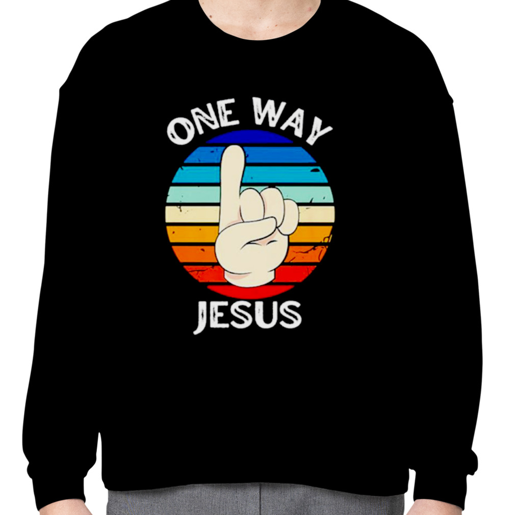 One way Jesus people christian revolution finger up vintage shirt