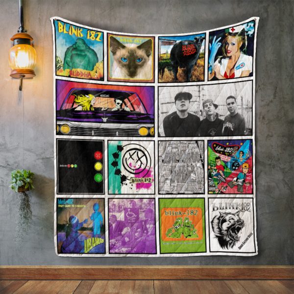 Blink-182 Singles Album Quilt Blanket V3