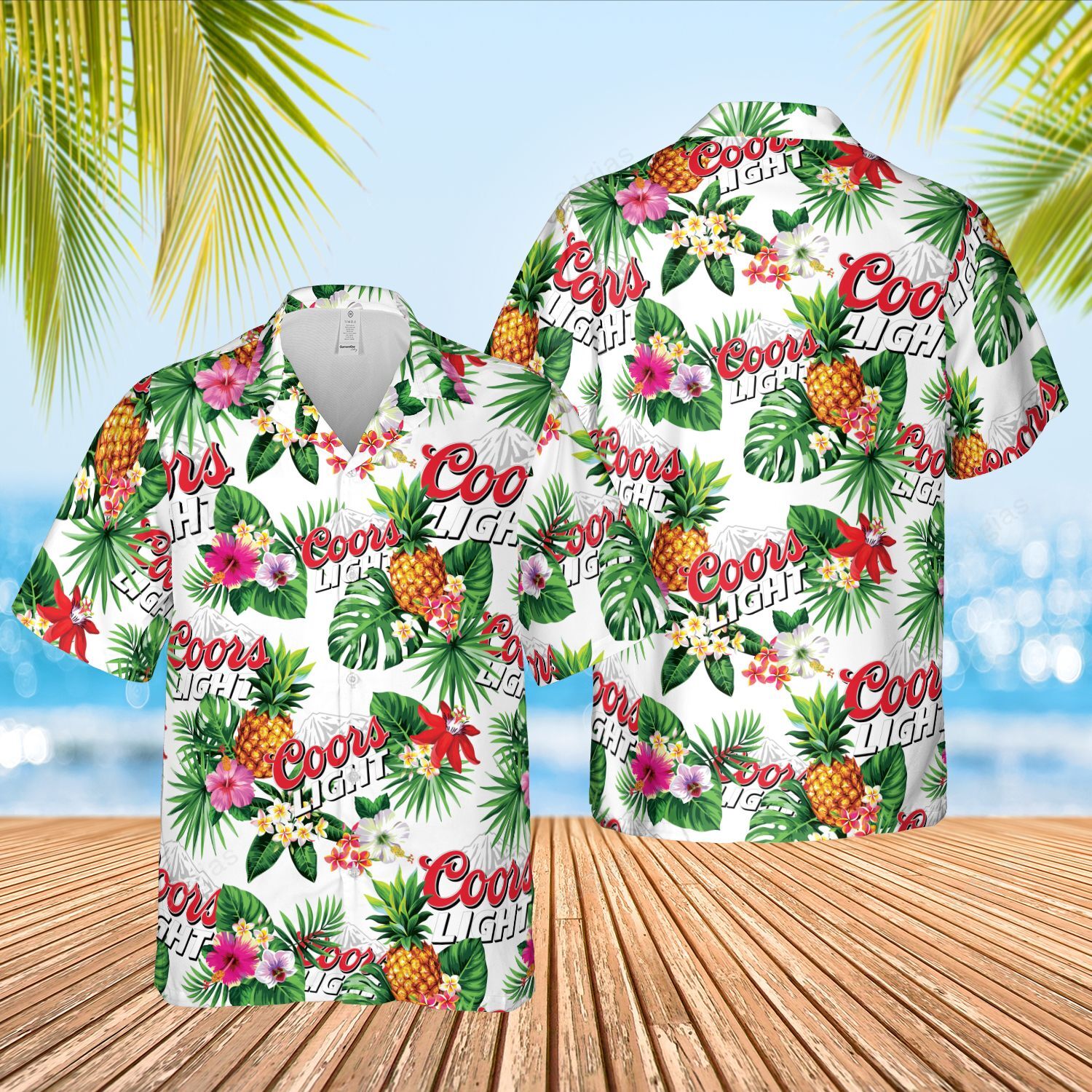 (2) CLB Summer Beach Hawaiian Shirt