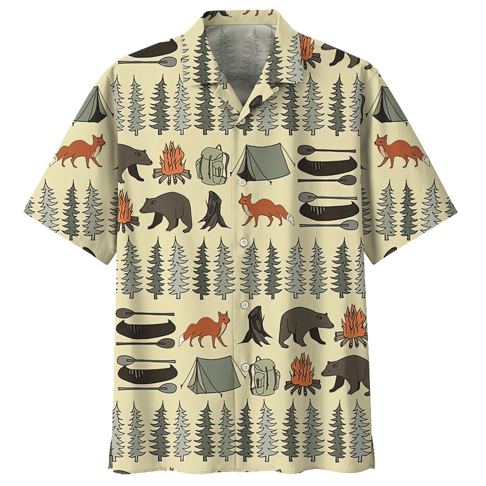 Camping Tan Nice Design Unisex Hawaiian Shirt For Men And Women Dhc17062647