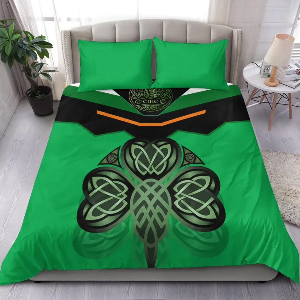 Celtic Bedding Set - Irish Shamrock With Celtic Patterns