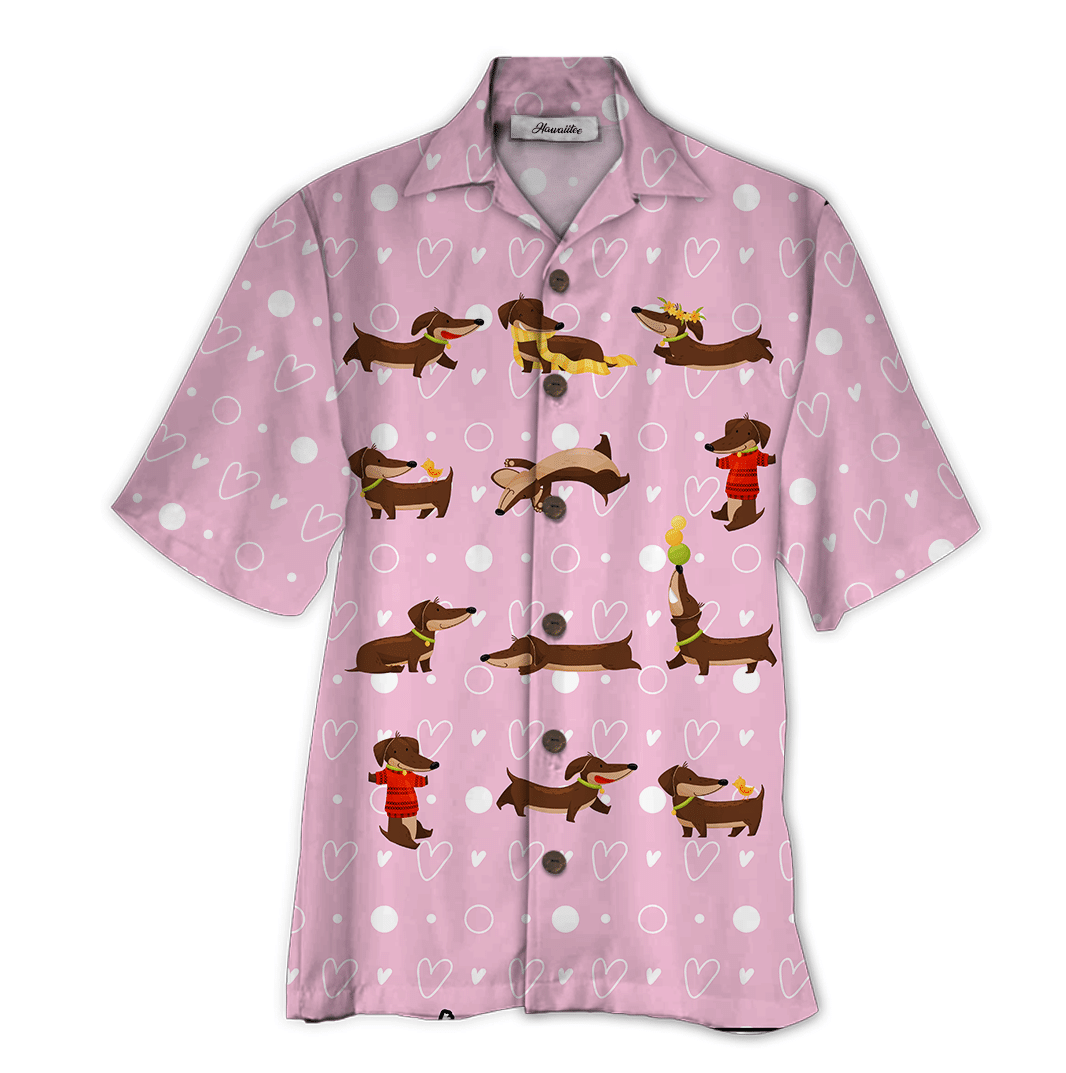 Dachshund Pink Nice Design Unisex Hawaiian Shirt For Men And Women Dhc17062200