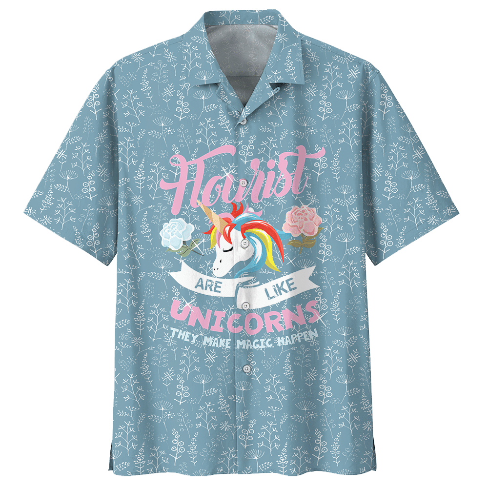 Florist  Blue Unique Design Unisex Hawaiian Shirt For Men And Women Dhc17062729