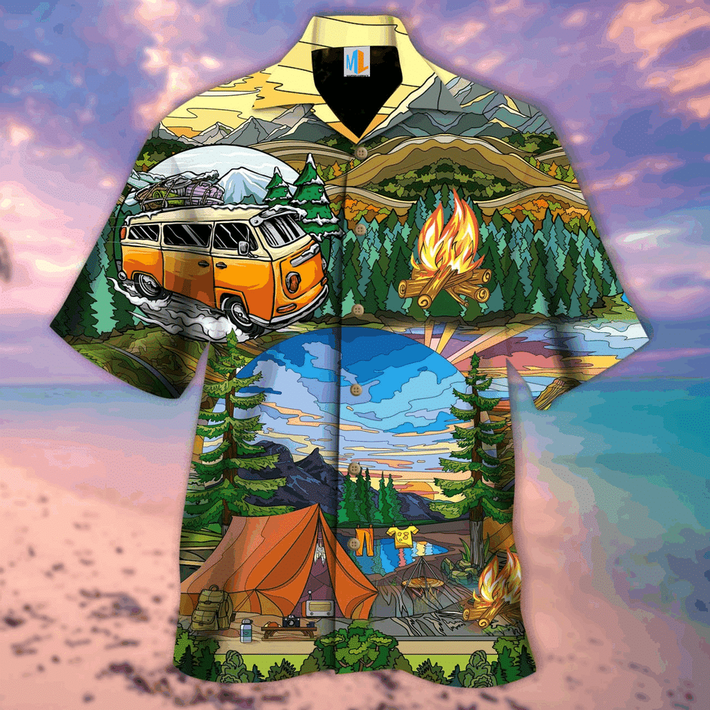 Life Is Best When Youre Camping Colorful Unique Design Unisex Hawaiian Shirt For Men And Women Dhc17062411