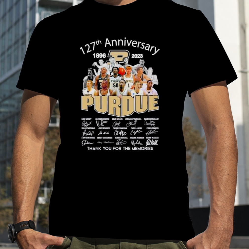 127th anniversary 1896 2023 Purdue Boilermakers thank you for the memories signatures shirt