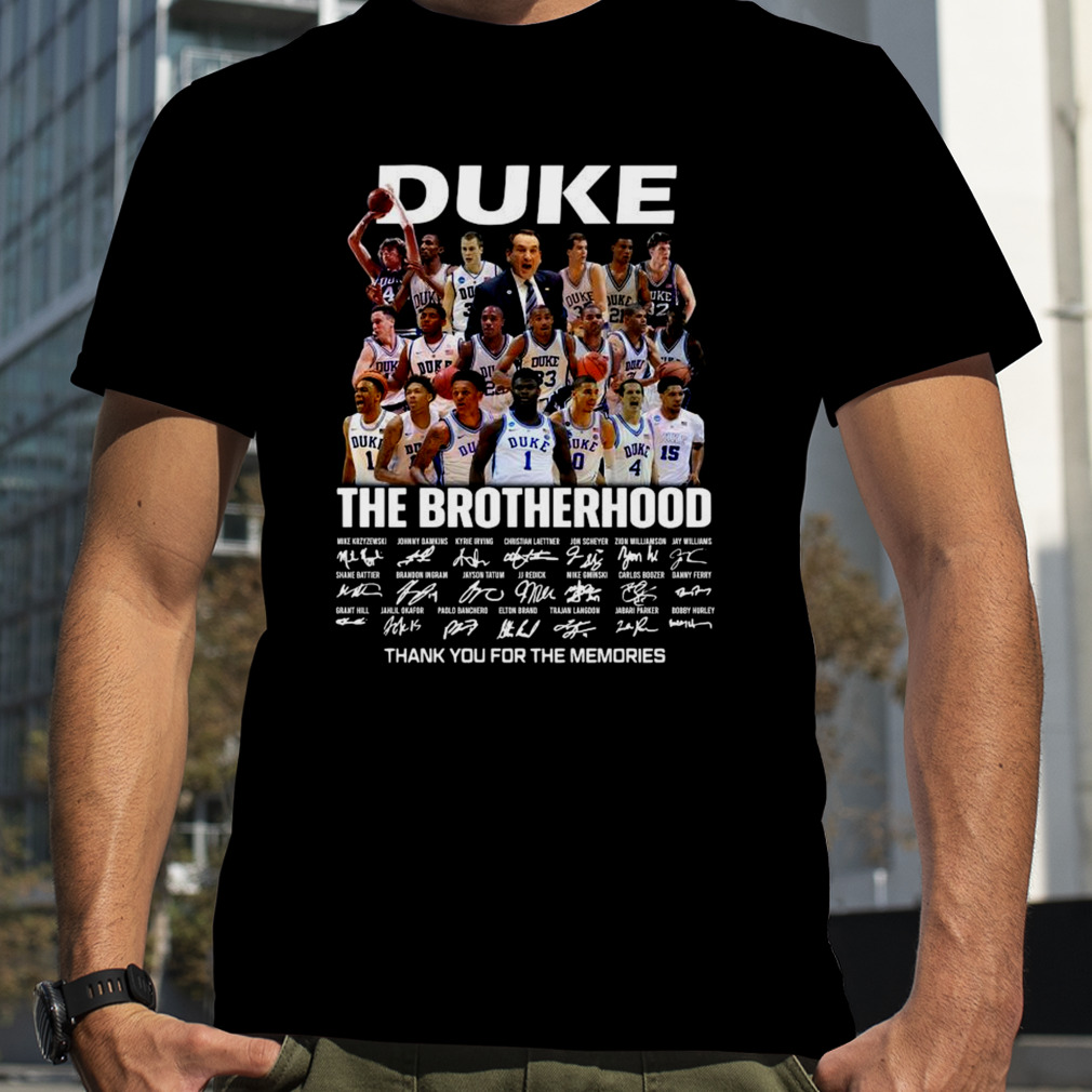 2023 Duke Blue Devils The Brotherhood Thank You For The Memories Signatures Shirt