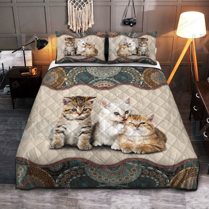 Adorable Kitties Quilt Bedding Set