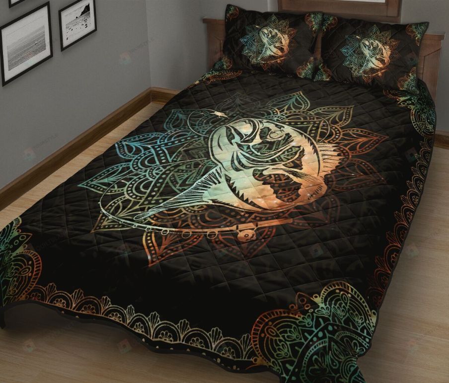 Fishing Mandala Quilt Bedding Set
