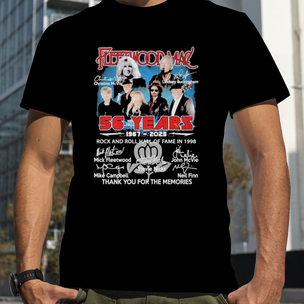 Fleetwood Mac 56 years of 1967 – 2023 thank you for the memories signatures shirt