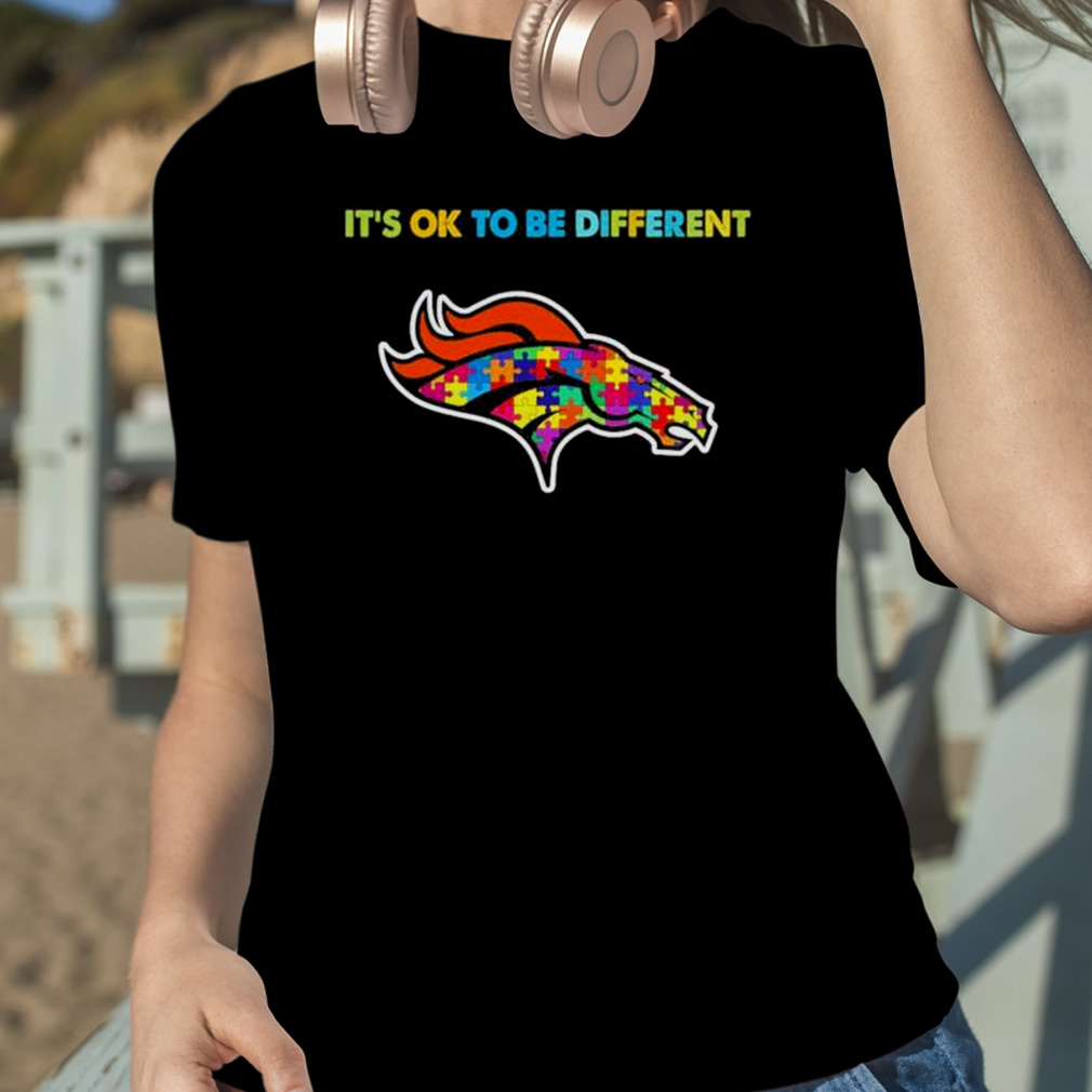 Vintage Denver Broncos Autism It's ok to be different 2023 tshirt