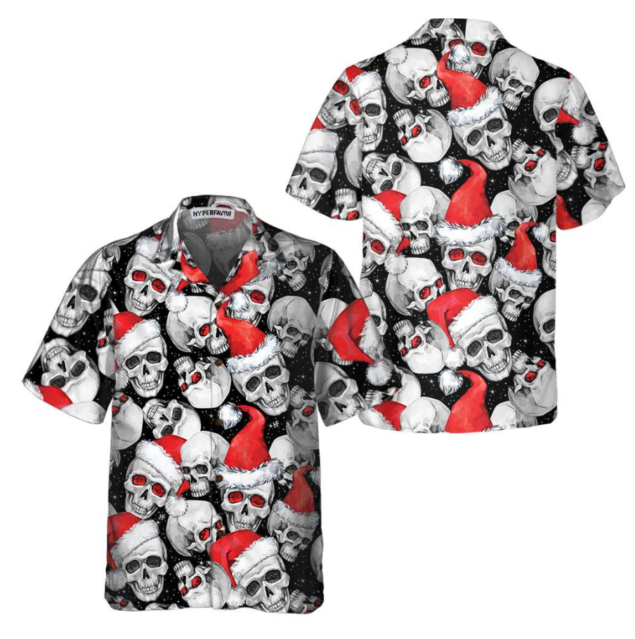 Christmas Santa Skull Hawaiian Shirt