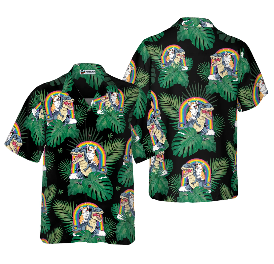 Corgi The Predator Hawaiian Shirt