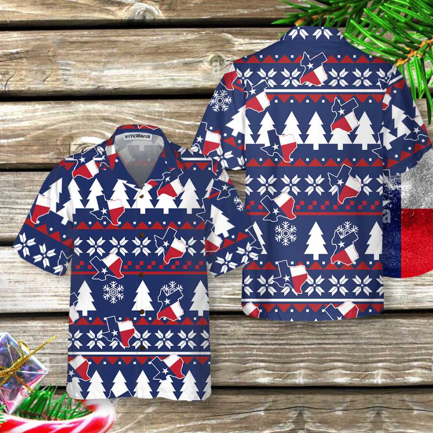 Texas Ugly Christmas Pattern Hawaiian Shirt